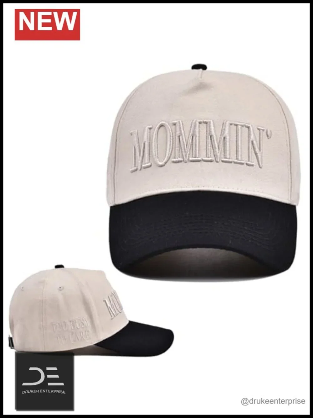 Mommin Embroidered Adjustable Cotton Trucker Baseball Cap
